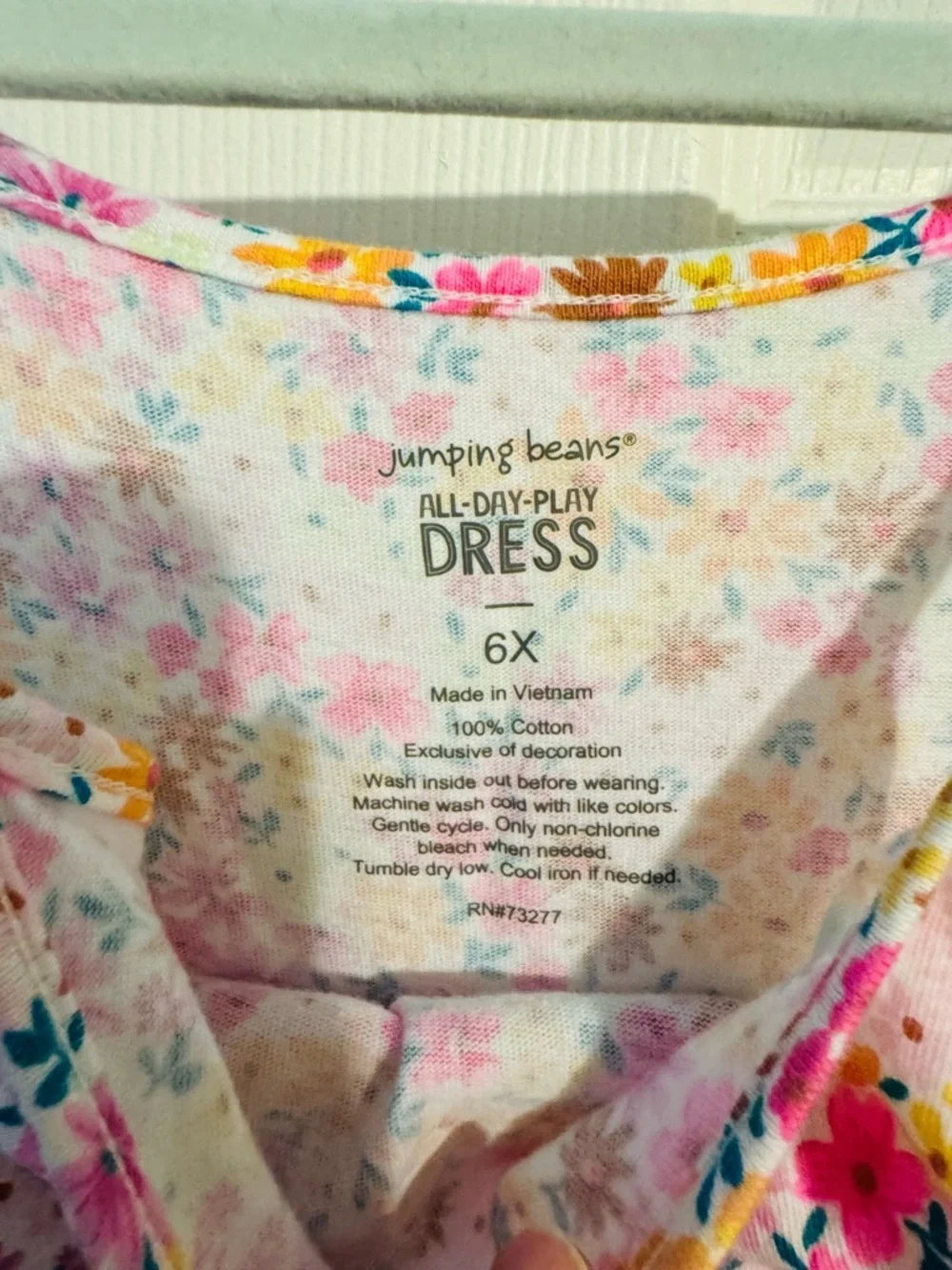 jumping beans Pink Floral Sundress with Spaghetti Straps